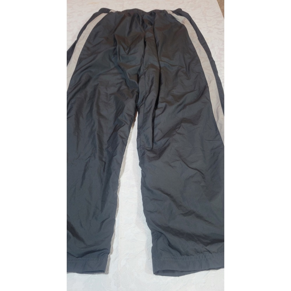 Nike Men'sโ Black Track Pants Athletic Joggers gray Side Stripe Size XL Y2K
